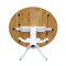 International Concepts Round 42 in Round Dual Drop Leaf Pedestal Table, White / Natural, 42 W, 42 L, 29.5 in H, Wood T02-42DP - alternate 6